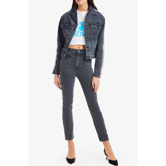 JORDACHE Vintage Retro Denim Straight Leg High Rise Jeans Garmentory 24 NWT $265 - Picture 1 of 10